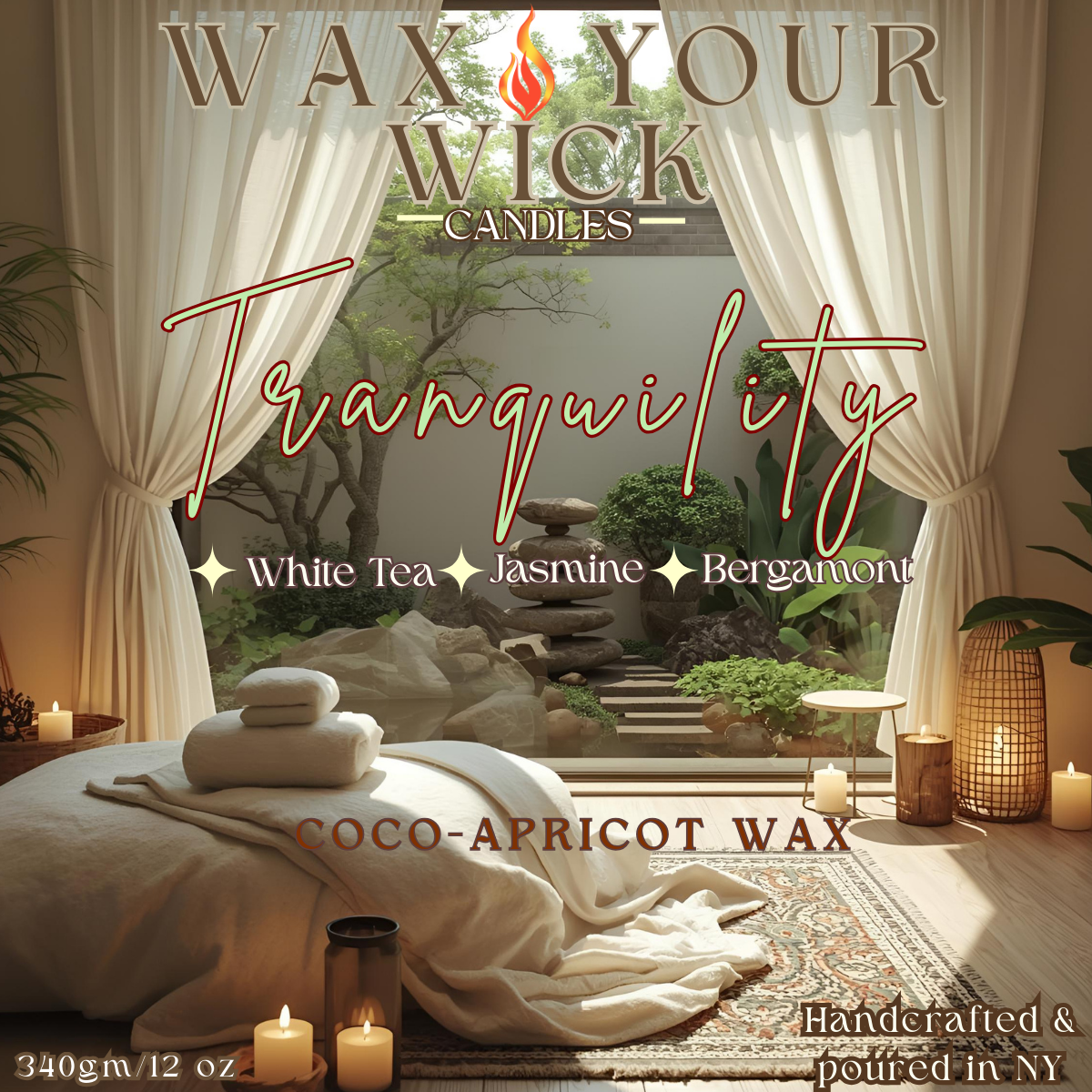 Tranquility Candle – White Tea, Jasmine & Bergamot