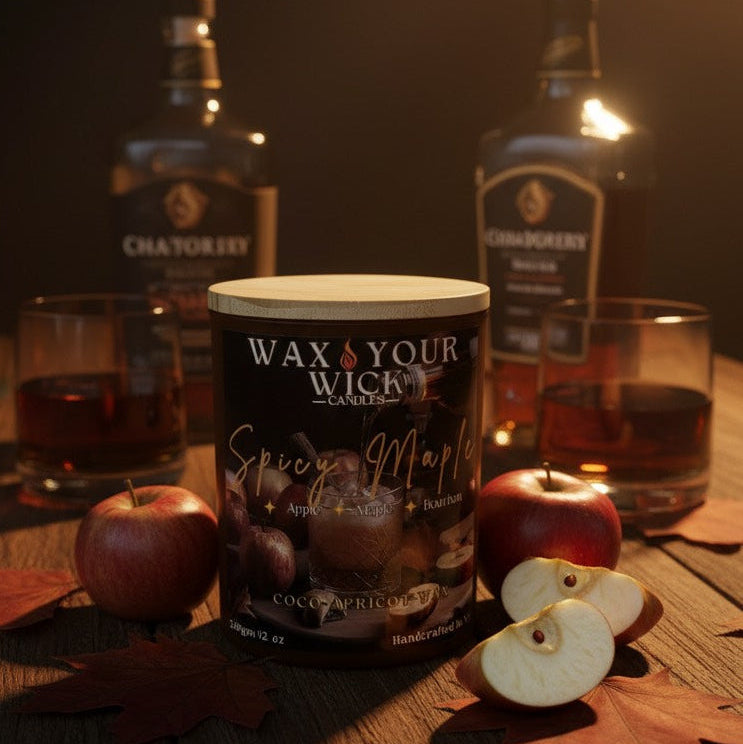 Spicy Maple Candle – Apple, Maple & Bourbon