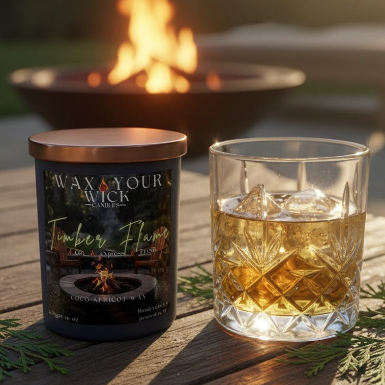 Timber  Flame Campfire Candle | Gin & Cypress
